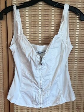 European Culture White Femme Corset Small
